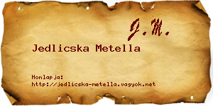 Jedlicska Metella névjegykártya